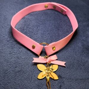 Sugar Thrillz Choker with Gold Fairy Pendant